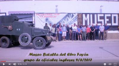 Visita museo Batalla del Ebro Fayn Grupo oficiales ingleses 9/5/2017